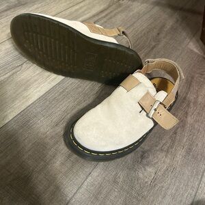 Dr. Martens Air Wair Cream and Tan clogs